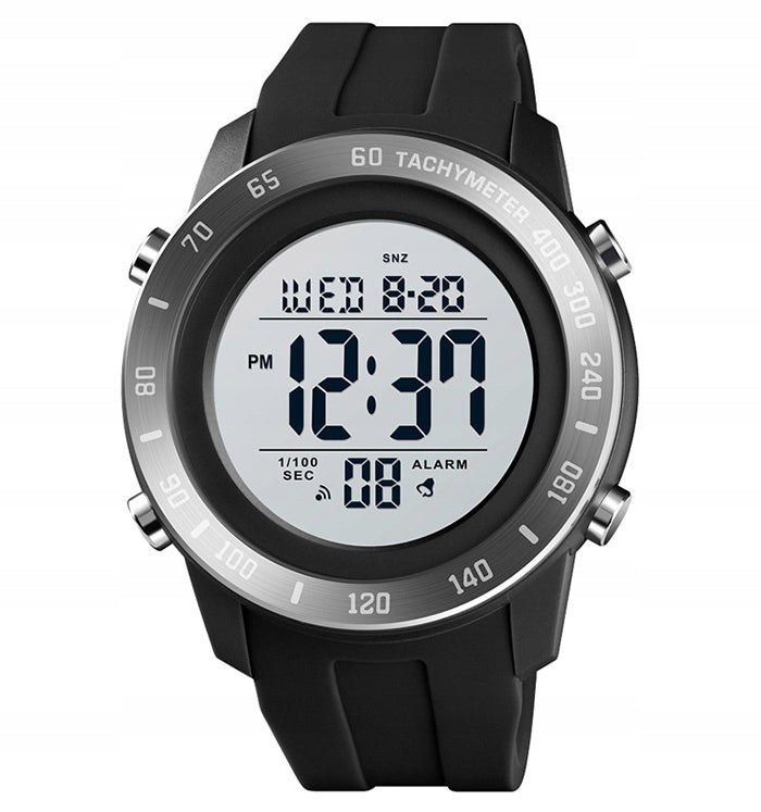 Men's watch SKMEI black electronic many functions