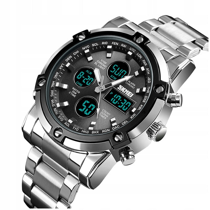 Men's watch / SKMEI / bracelet / silver / black / gold / 12/24 h Brand Skmei
