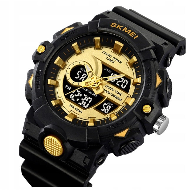 Men's watch SKMEI rubber electronic military strap many functions