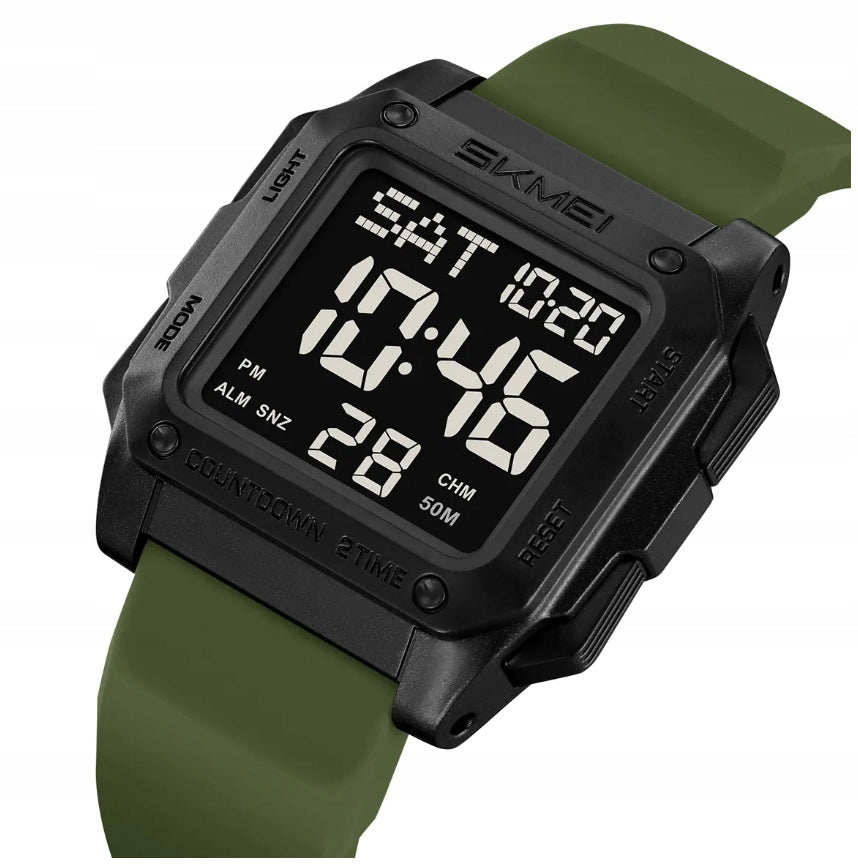 Men's watch SKMEI rubber electronic sports strap many functions Packaging status original