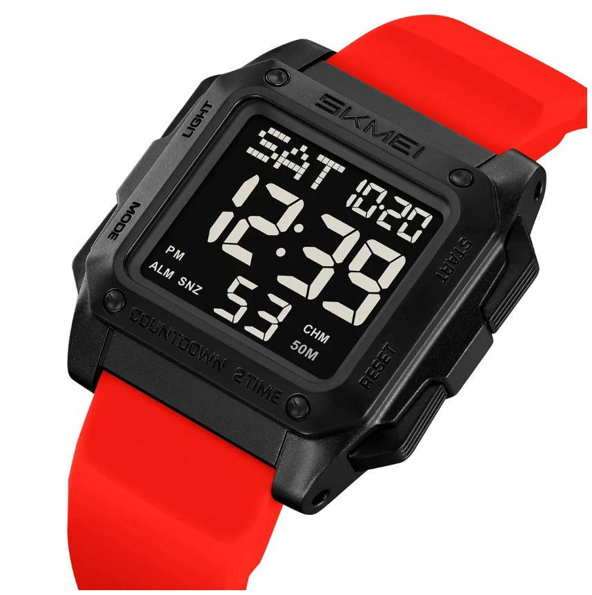Men's watch SKMEI rubber electronic sports strap many functions