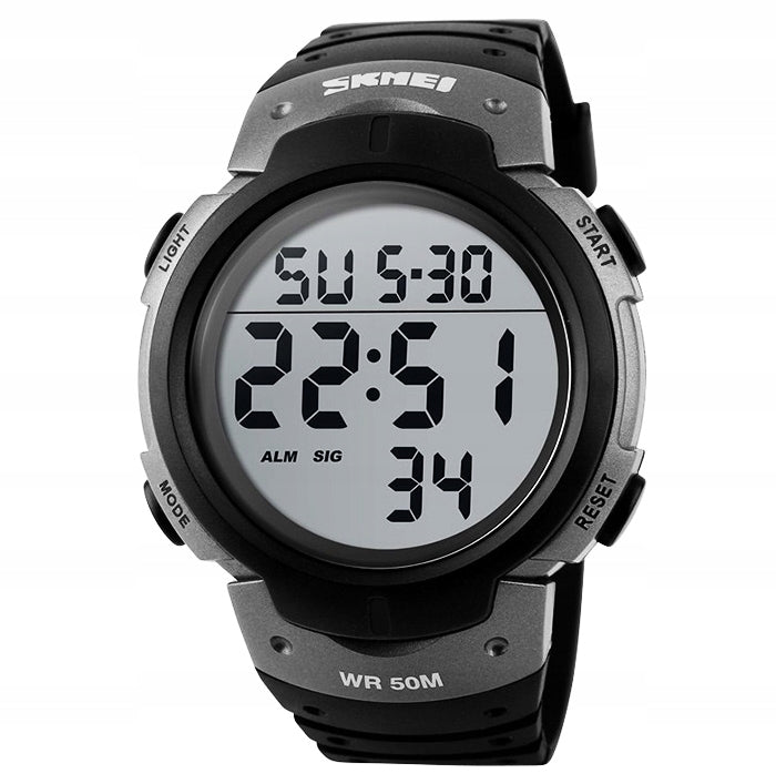 Men's watch SKMEI silicone electronic sports strap many functions Packaging status original