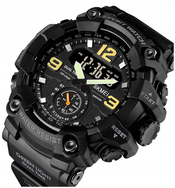 Men's watch SKMEI silicone military electronic strap many functions
