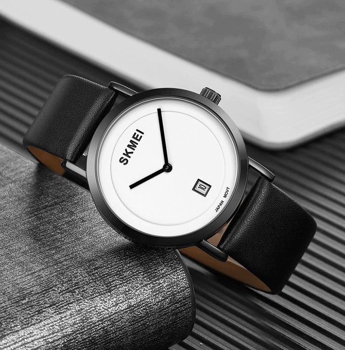 Men's watch SKMEI skm.119071a.mn analog leather strap date SLIM Brand Skmei