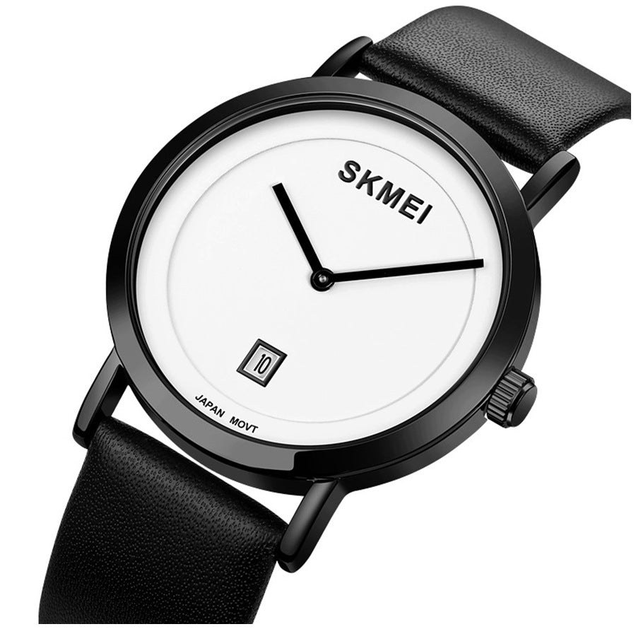 Men's watch SKMEI skm.119071a.mn analog leather strap date SLIM