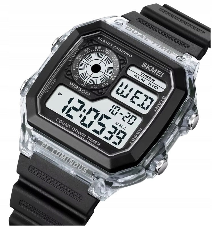 Men's watch SKMEI skm.119981a.mn electronic retro strap SILM vintage