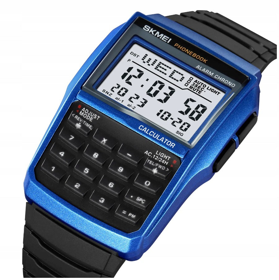 Men's watch SKMEI skm.122551b.mn electronic calculator 5 LED alarms Brand Skmei