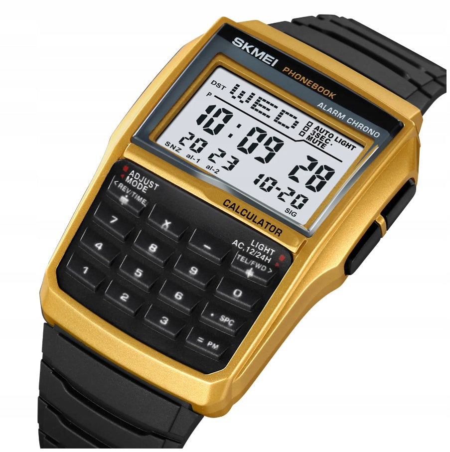 Men's watch SKMEI skm.122551b.mn electronic calculator 5 LED alarms