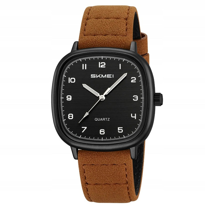 Men's watch SKMEI skm.125861e.mn analog strap leather readable dial Brand Skmei