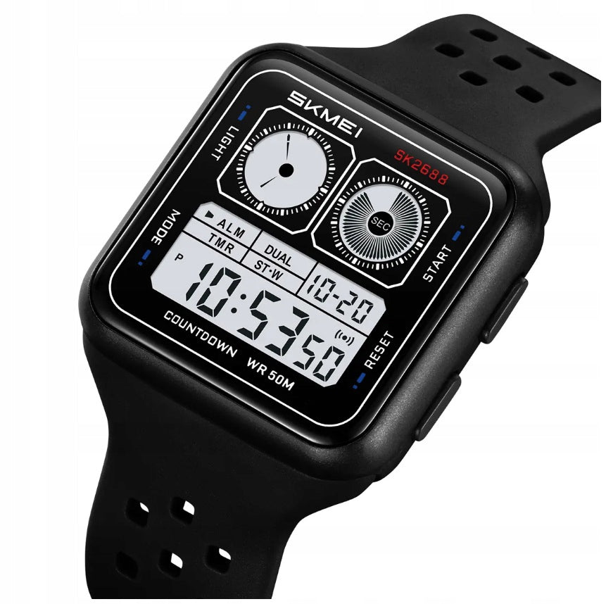 Men's watch SKMEI skm.126881b.mn electronic sport many retro functions Brand Skmei