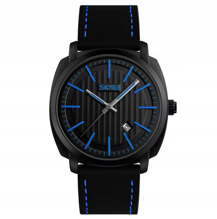 Men's watch SKMEI skm.191691d.mn analog strap leather date large dial Brand Skmei