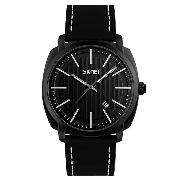 Men's watch SKMEI skm.191691d.mn analog strap leather date large dial Packaging status original