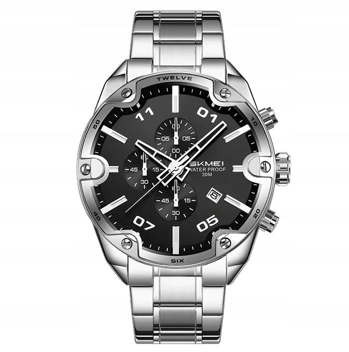 Men's watch SKMEI skm.193871d.mn bracelet chronograph date stopwatch Packaging status original