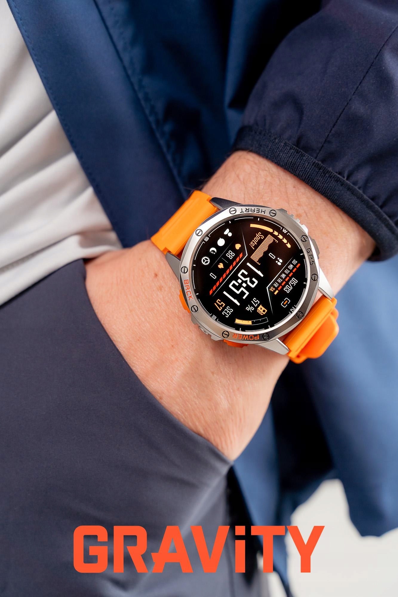 Men's watch SMARTWATCH GRAVITY GPS COMPASS ALWAYS DISPLAY Manufacturer code KT24