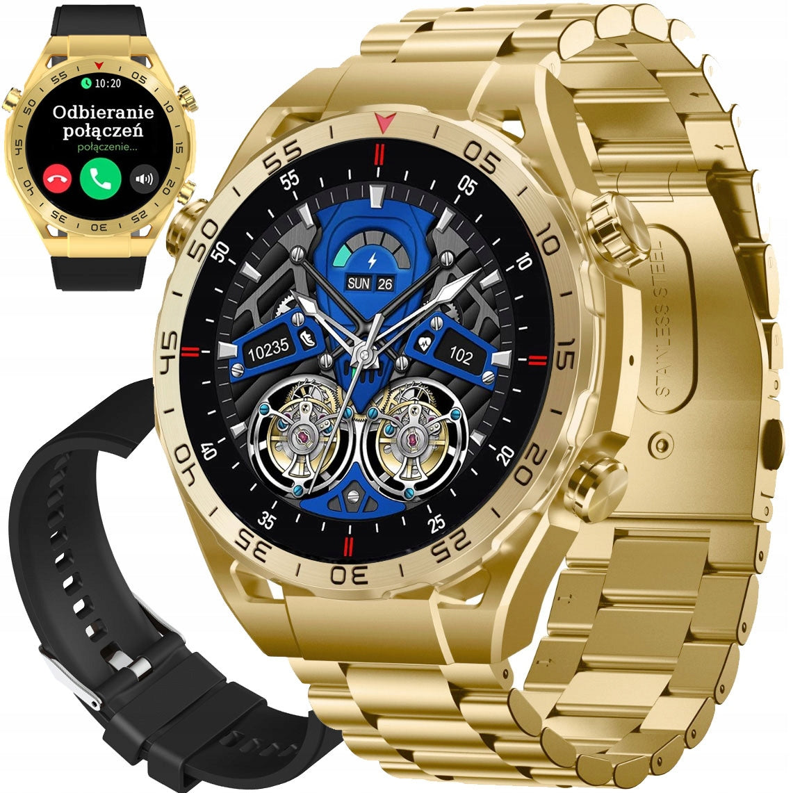 Men's watch SMARTWATCH GRAVITY answering calls 1.39" multifunctional