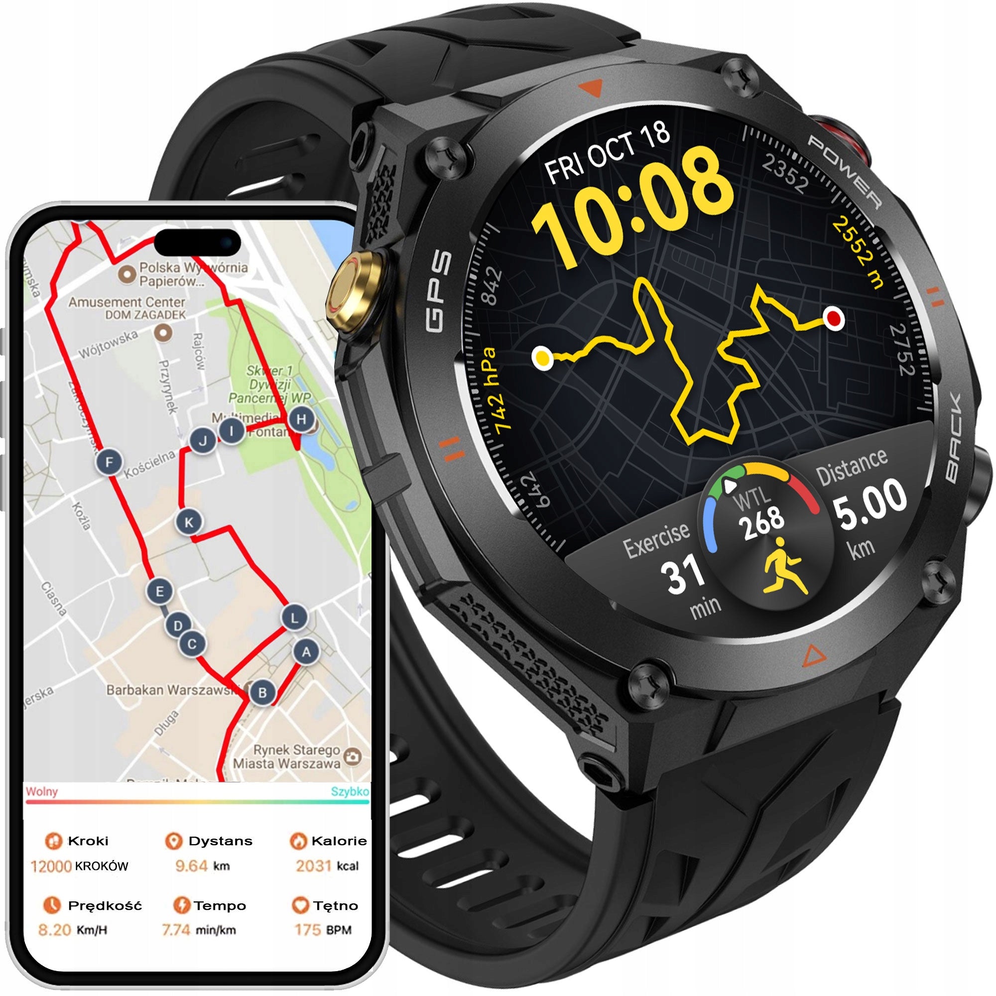 Men's watch SMARTWATCH RBN with GPS COMPASS BAROMETER CONVERSATION BATTERY 600