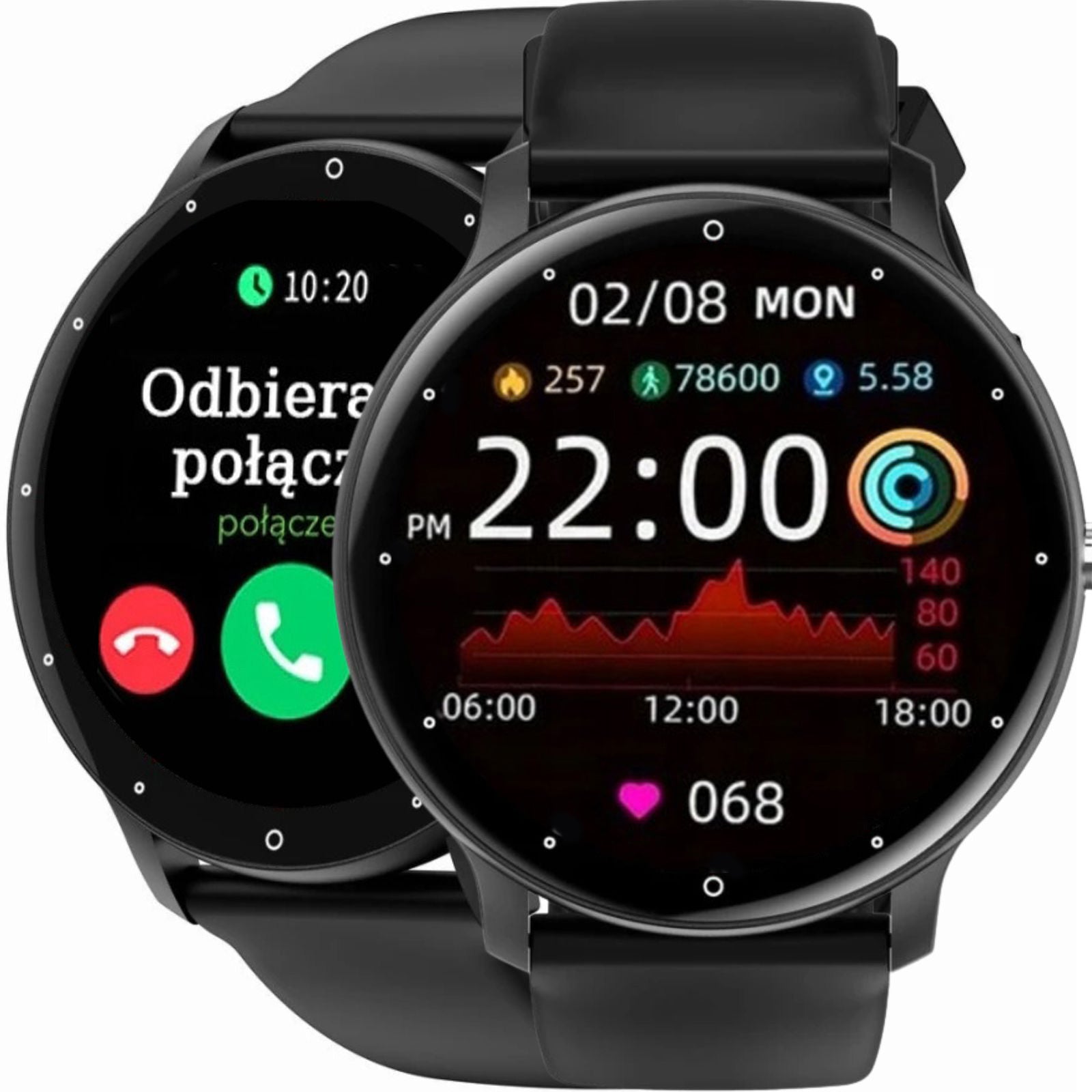 Men's watch SMARTWATCH SMS STEPS PULSE POLISH MENU WITH CONVERSATIONS