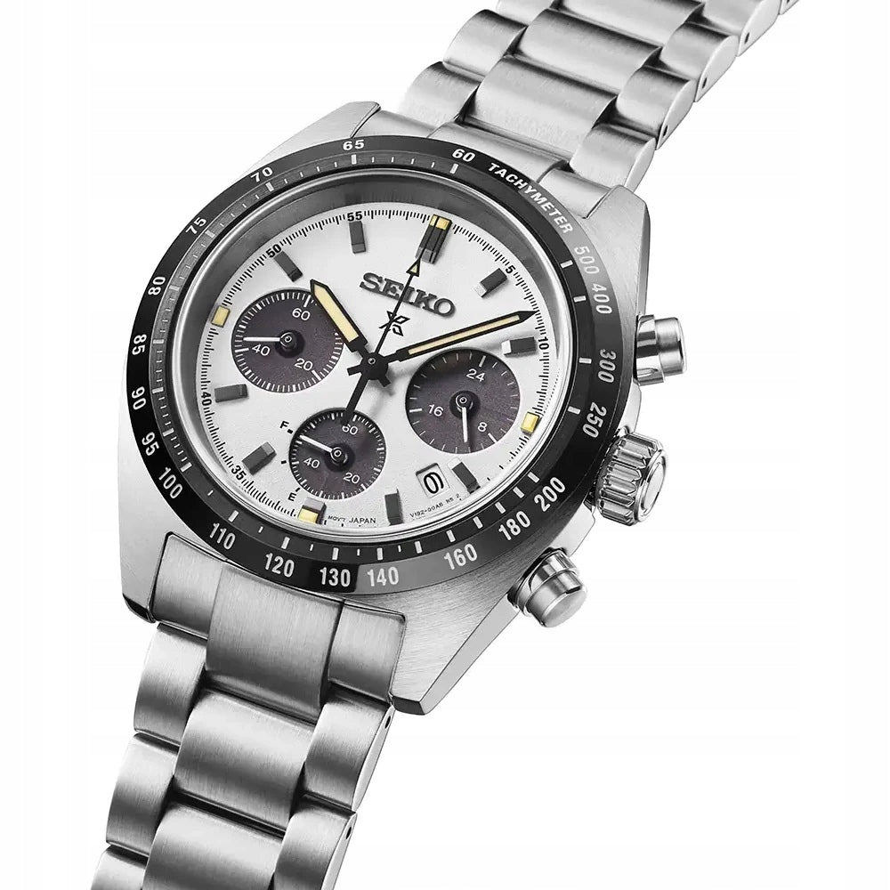 Men's watch Seiko SSC961P1 Prospex Speedtimer Solar Chronograph silver Brand Seiko