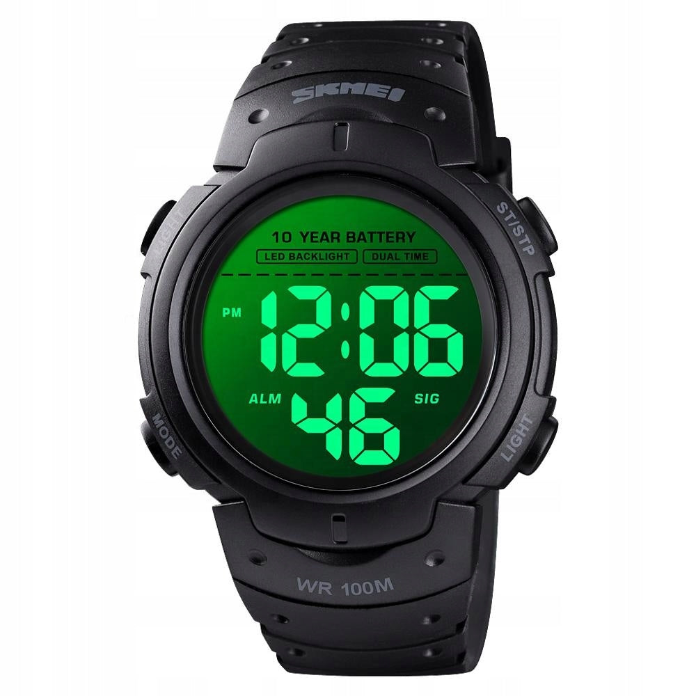 Men's watch Skmei WR100 waterproof electronic stopwatch alarm 12/24 Brand Skmei