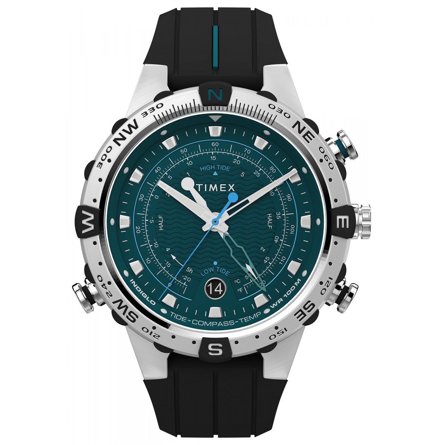 Men's watch Timex North with compass and thermometer, waterproof TW2W24200