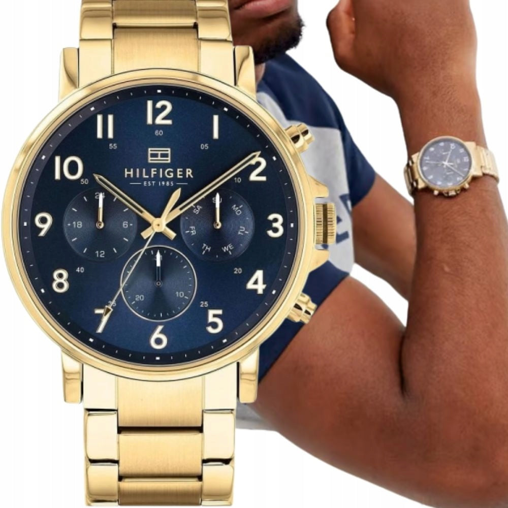 Men's watch Tommy Hilfiger Daniel 1710384 gold on bracelet