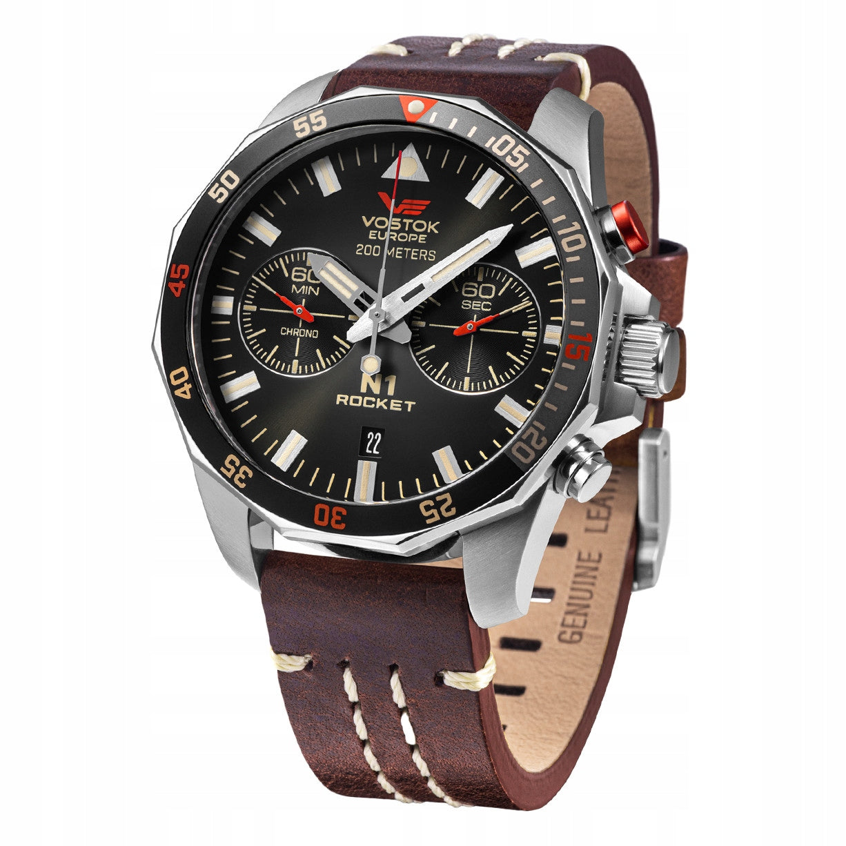 Men's watch Vostok Europe 6S21-225A618 brown