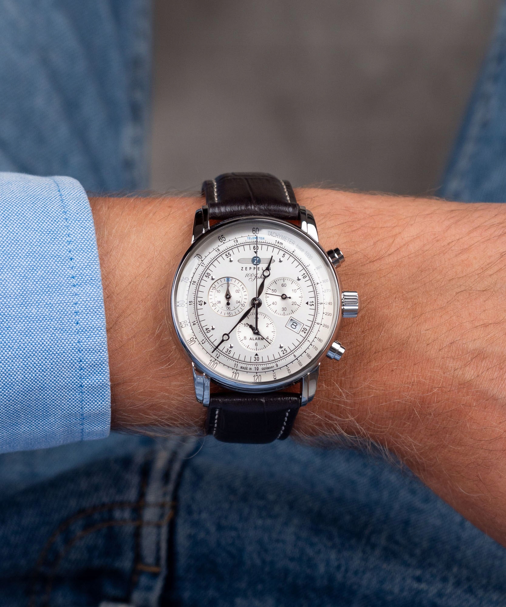 Men's watch Zeppelin 100 Years Zeppelin Chronograph Alarm Packaging status original
