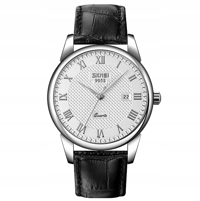 Men's watch analogue classic date strap brown black Packaging status original