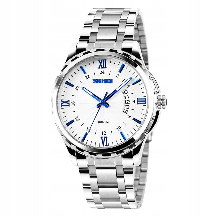 Men's watch / bracelet / silver / gold / readable dial / date