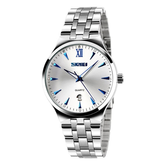 Men's watch bracelet silver readable date dial Packaging status original