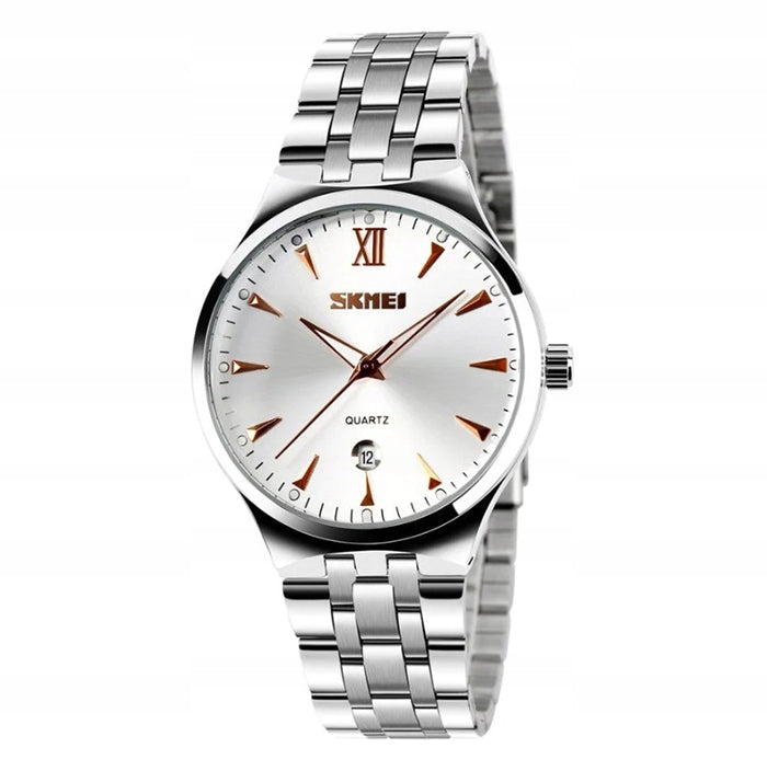 Men's watch / bracelet / silver / readable dial / date Packaging status original