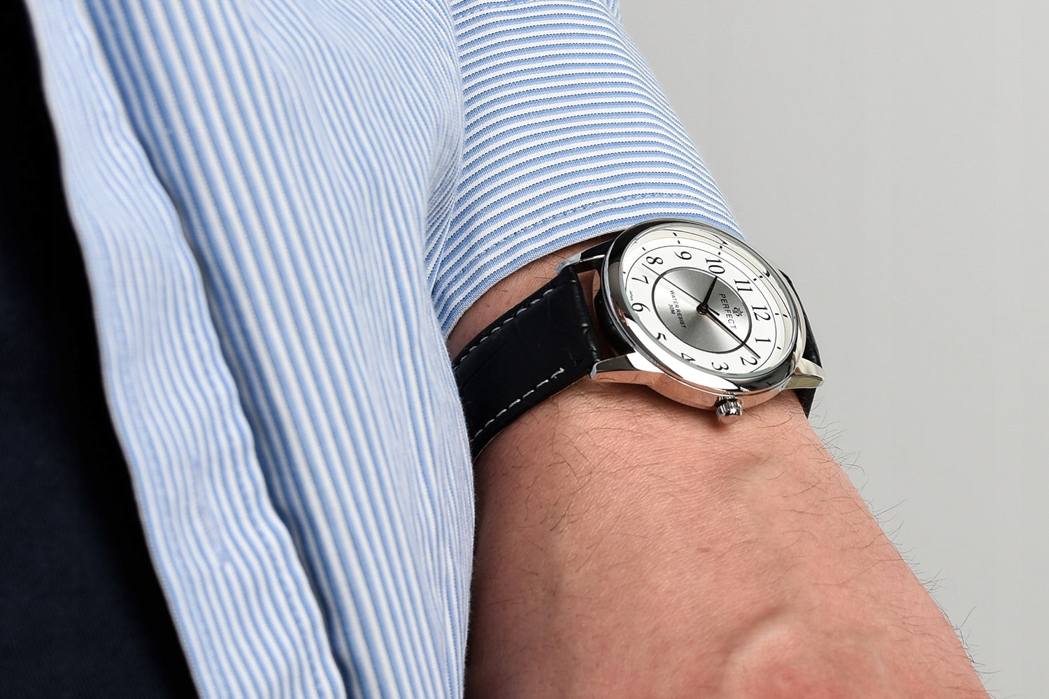 Men's watch classic quartz elegant leather strap analog Perfect Brand Perfect