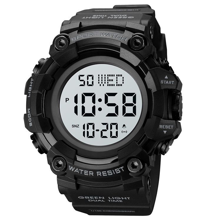Men's watch / electronic / alarm / 12/24 h / stopwatch / timer / date