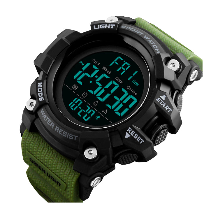 Men's watch electronic alarm stopwatch LED date many functions