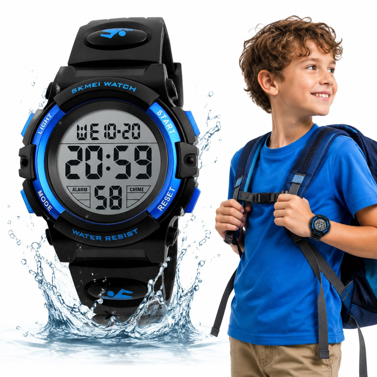 Men's watch /electronic / large display / many functions