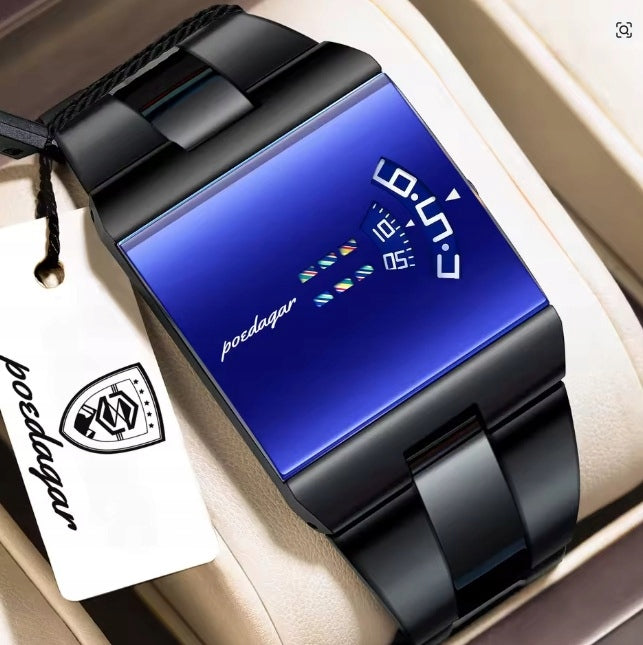 Men's watch jump stainless steel blue analog quartz strap Packaging status original