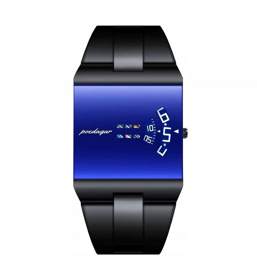 Men's watch jump stainless steel blue analog quartz strap