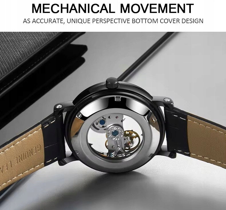 Men's watch mechanical transparent skeleton suit classic Packaging status original
