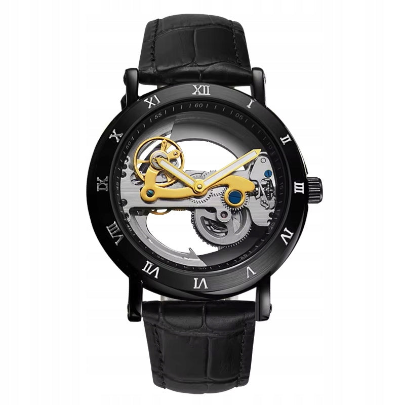 Men's watch mechanical transparent skeleton suit classic