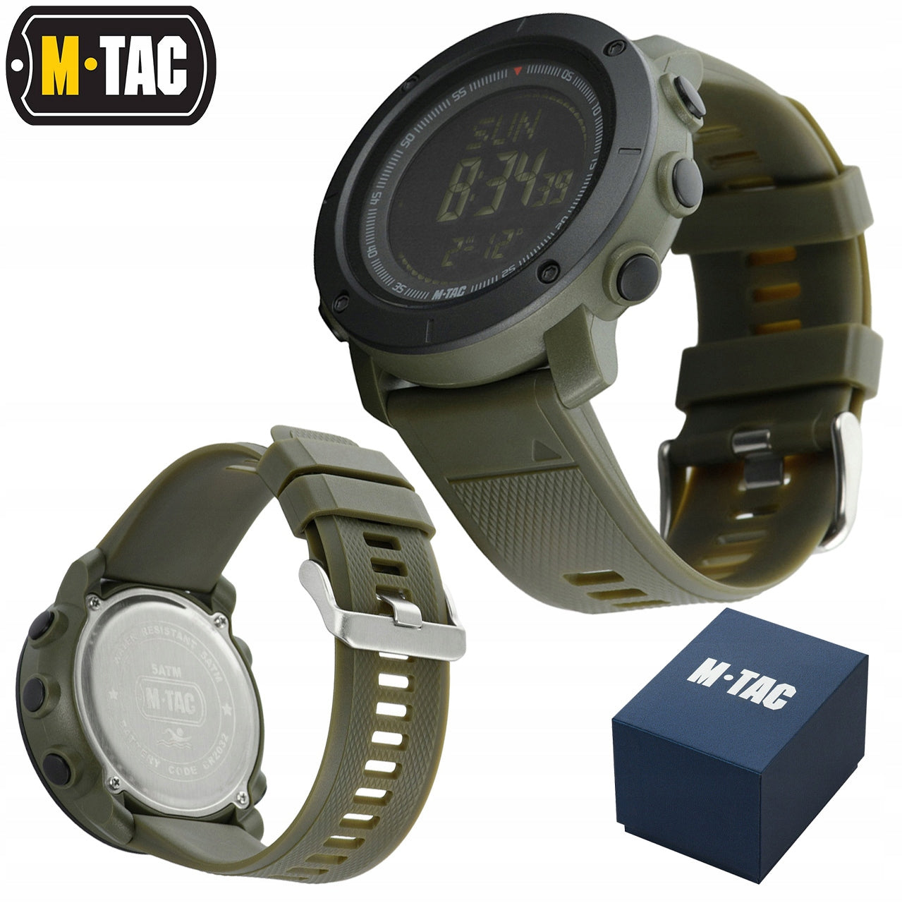 Men's watch waterproof with compass M-TAC 2095 military tactical trekking Brand M-Tac