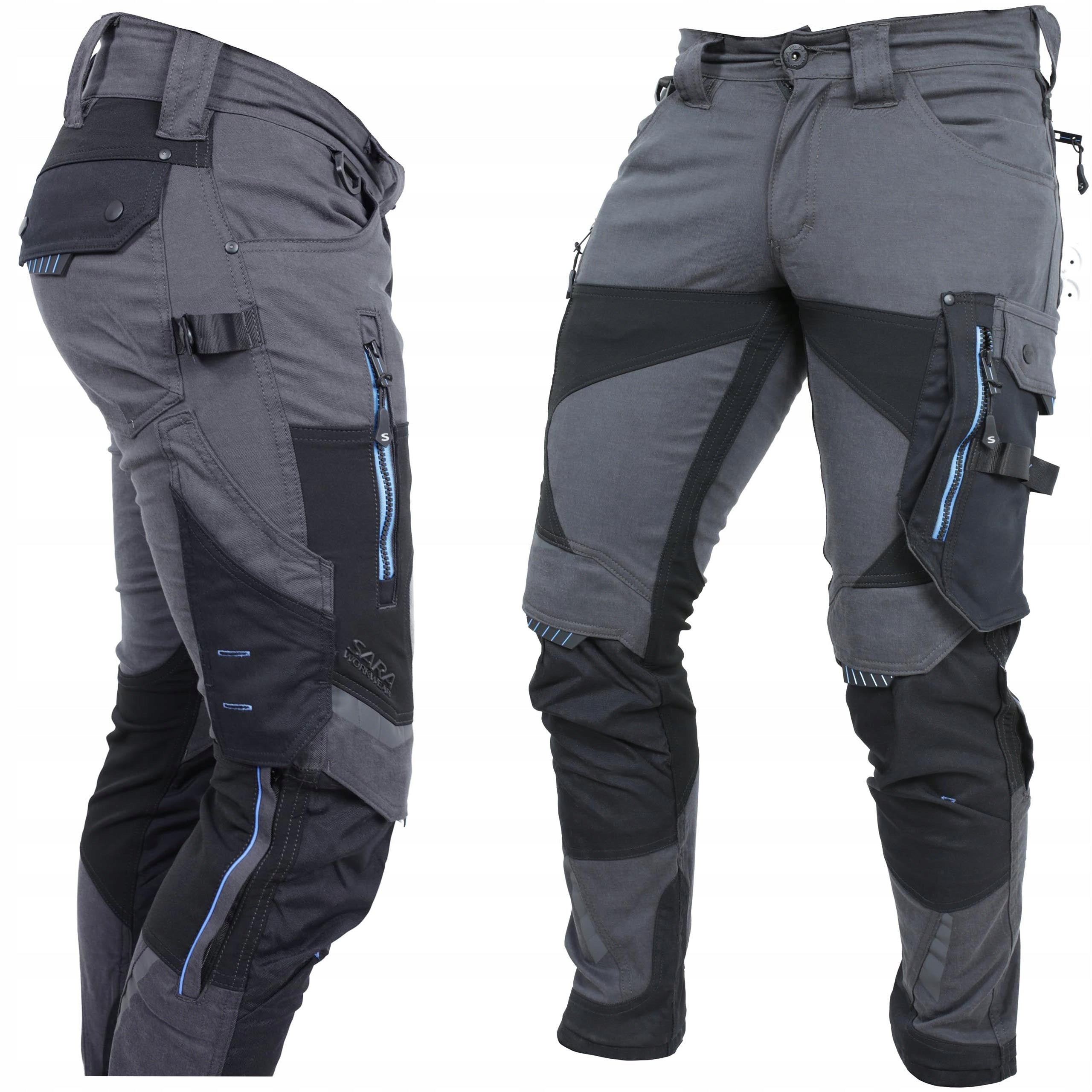 Men's work trousers ELASTIC to the waist CORDURA STRONG PREMIUM cotton