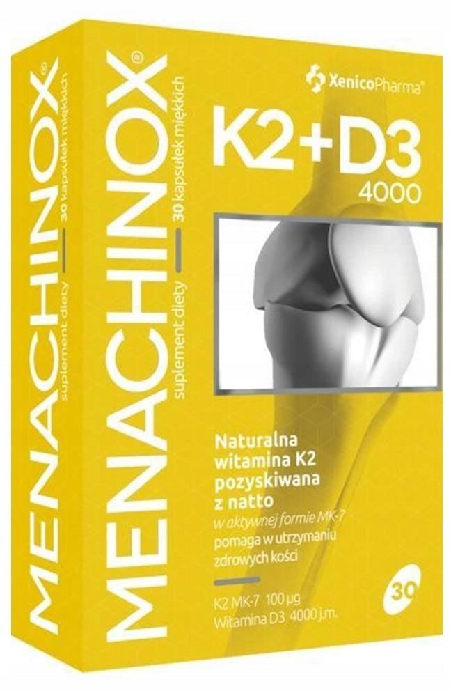 Menachinox K2+D3 4000 Forte bone resistance 30 kaps. Medical device no