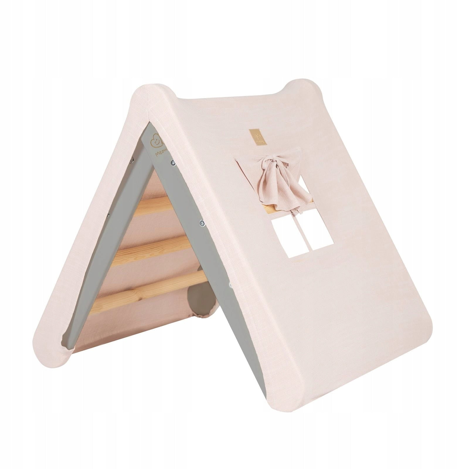 Vaikams skirtas namelis MeowBaby su 60x61 cm atlenkiamomis kopėčiomis, rožinis