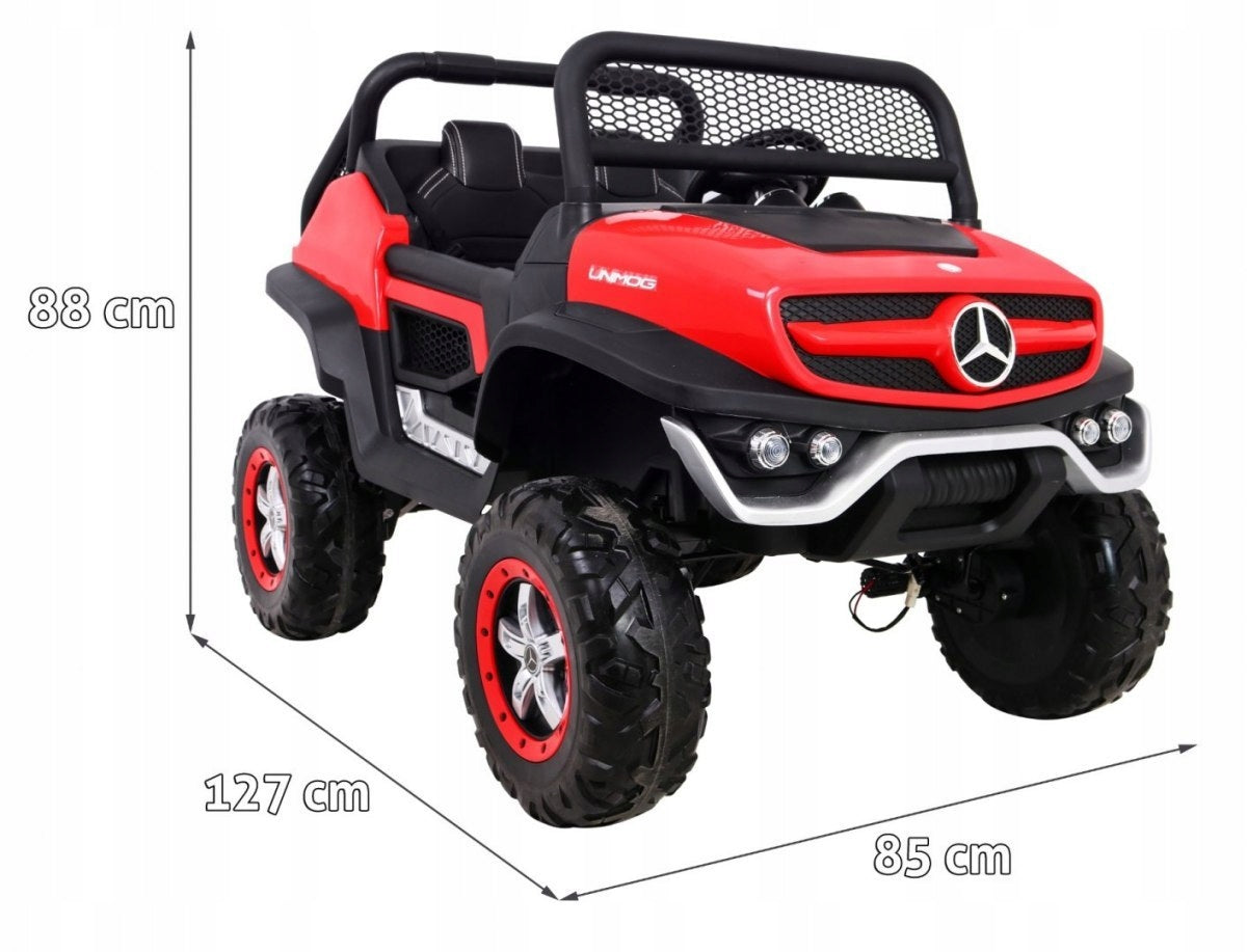 Mercedes Benz Unimog for children Red + 4x4 drive + Large remote control Manufacturer code PA.UNIMOG.CR
