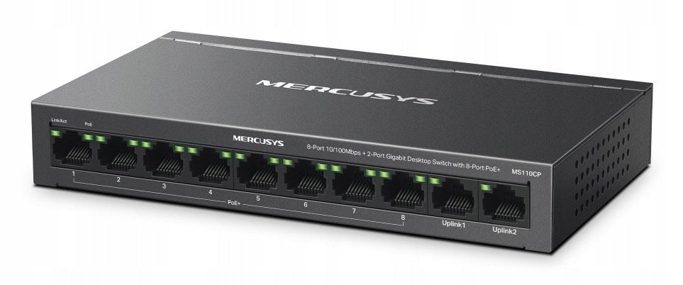 Mercusys MS110CP Fast Ethernet Network Switch (10/100) PoE Support Manufacturer code MS110CP