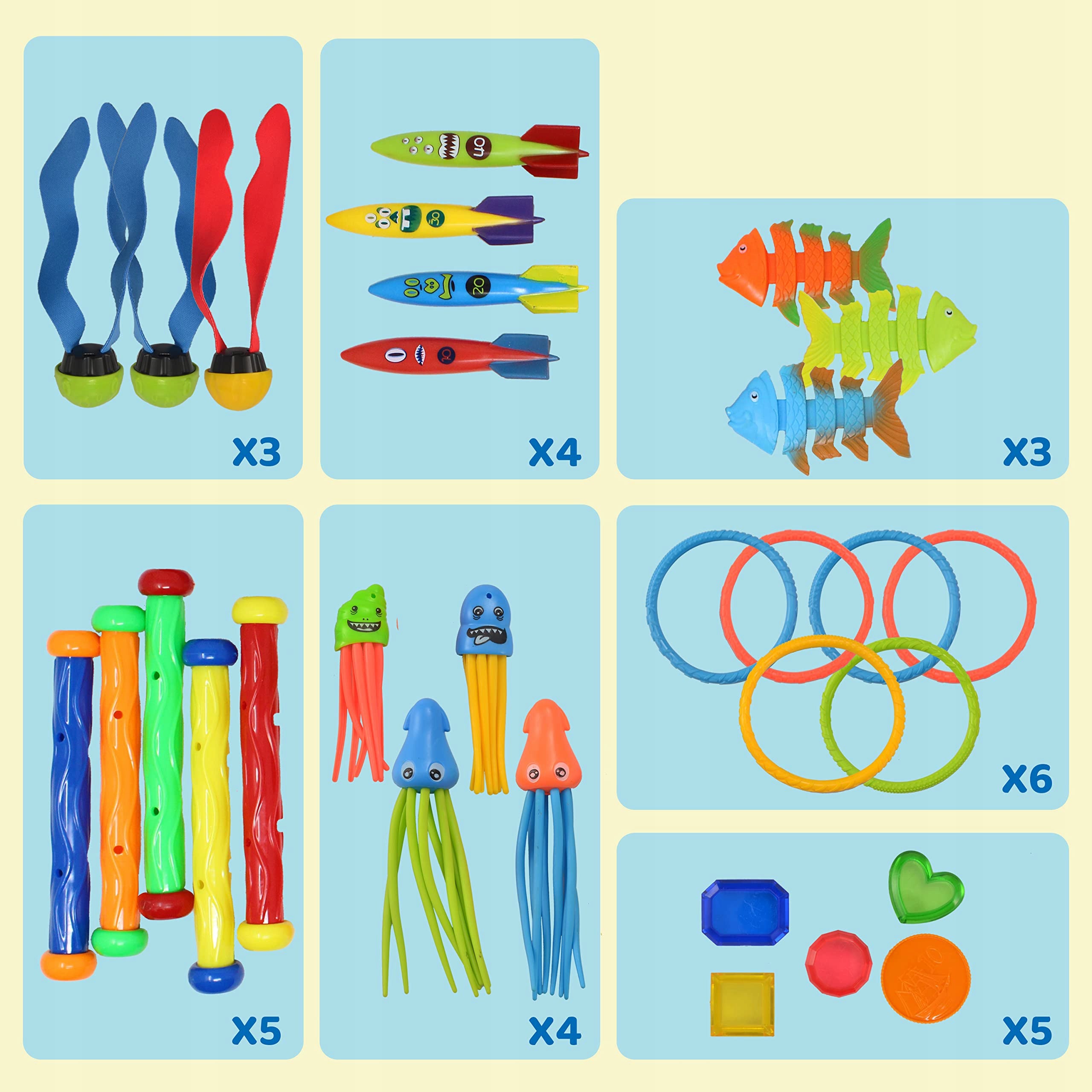 Mermaids for Swimming Set – Toys for Swimming Pool and Bathtub Brand no brand