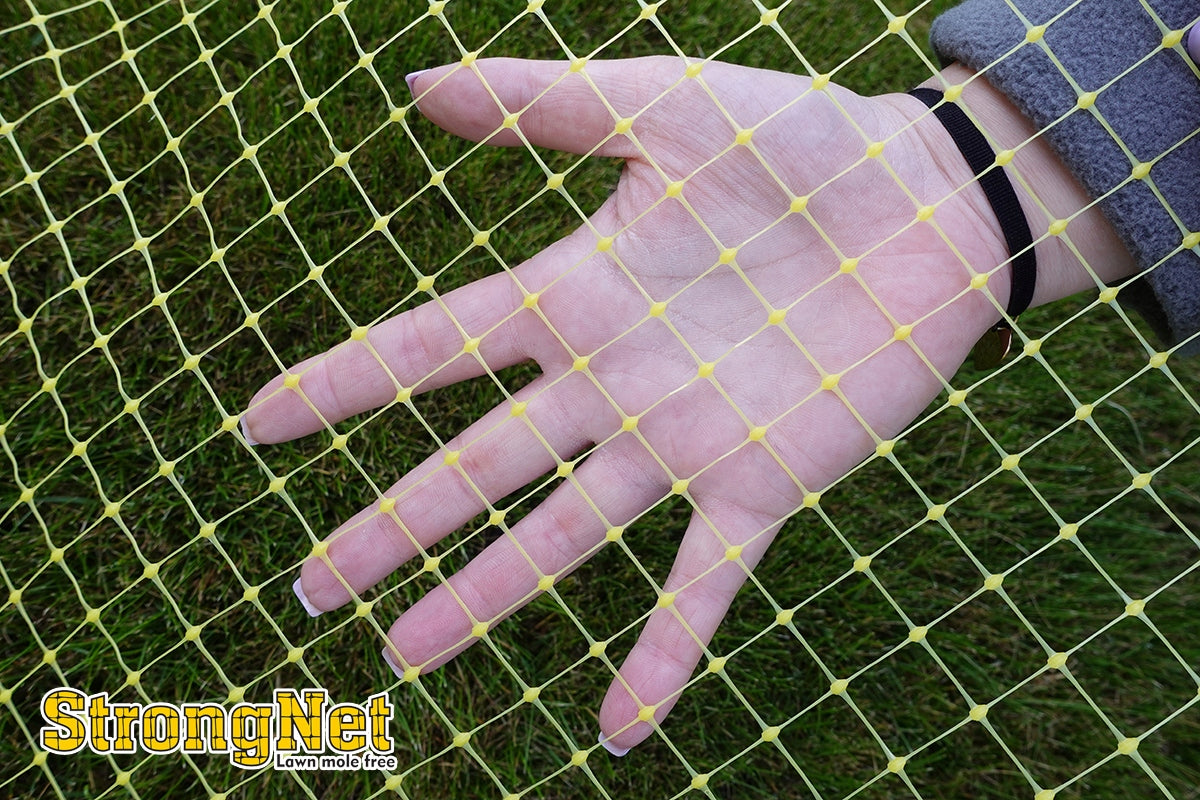 Mesh Against Moles 50g 2x10m Yellow For Moles Under Lawn Premium Strong Manufacturer code StrongNet najmocniejsza siatka na krety