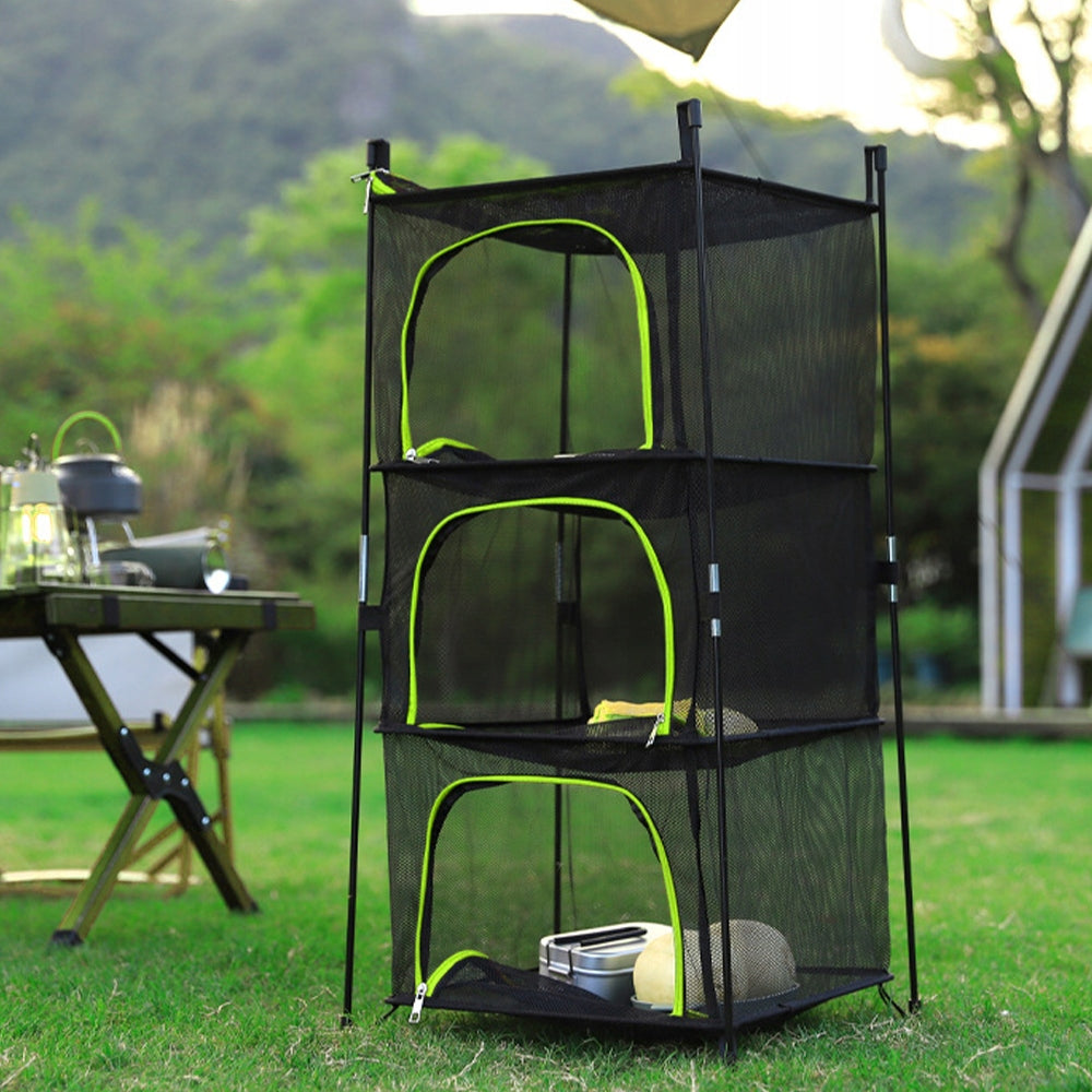 Mesh Hanging Dryer Mesh Portable Adjustable Breathable Outdoor Total height 94 cm