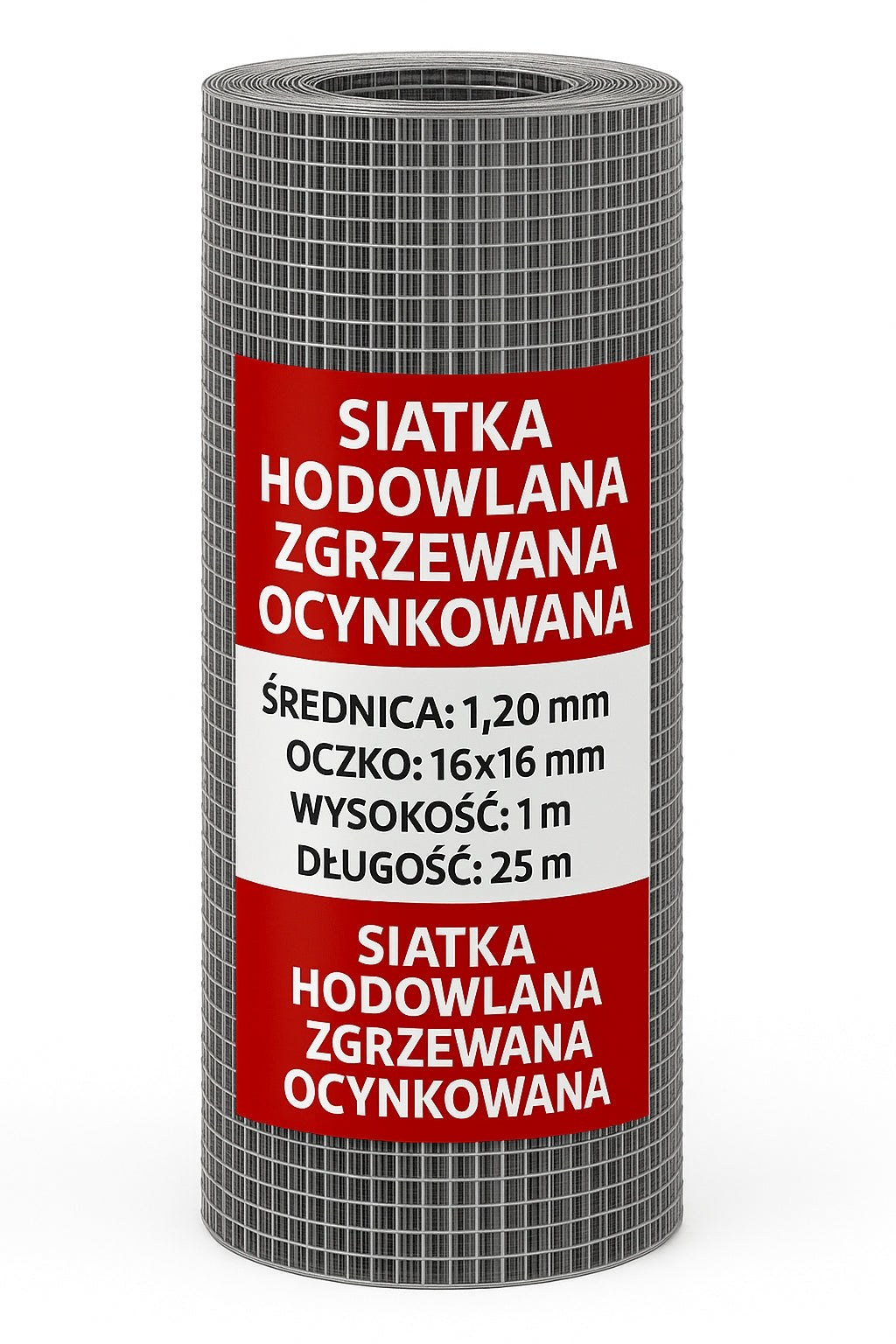 Mesh KUNY , MOLES , Cultured Voles Welded ZINC 1,2mm 16x16mm 25m2 Manufacturer code SHZ 1.2 16X16 1000.25