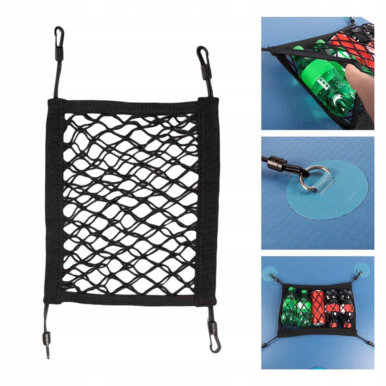 Mesh Kayak Deck Storage Bag Portable Stretchable Spandex Pouch Water Board